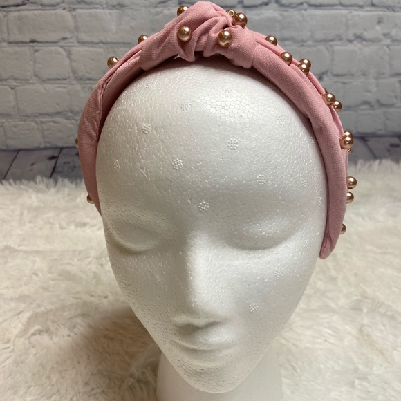 HANDMADE Blush Embellished Twist Knot Headband - Picture 5 of 10